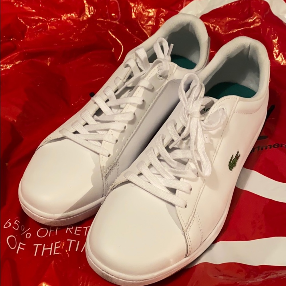 Men’s Lacoste Sneakers White Size 10.